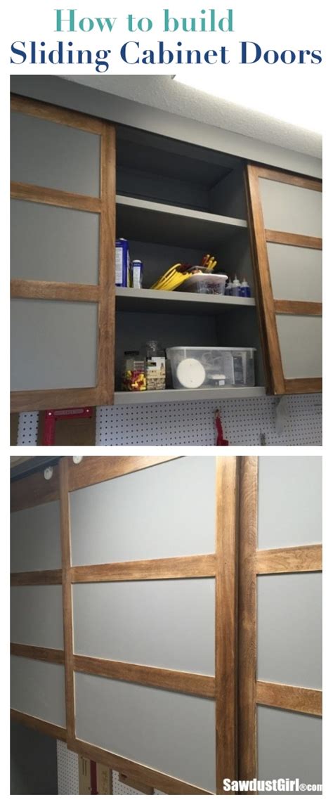 Easy DIY Sliding Doors for Cabinets - Sawdust Girl®