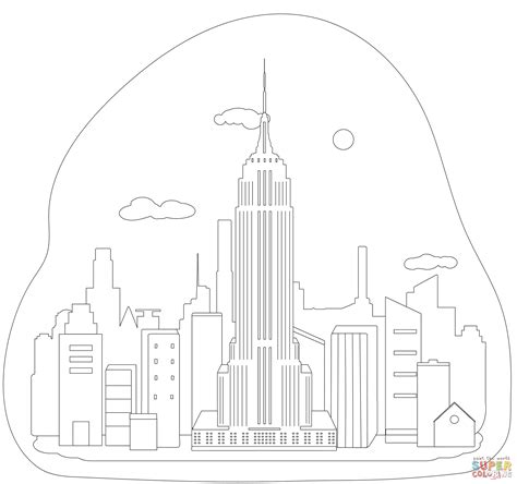 Empire State Building coloring page | Free Printable Coloring Pages