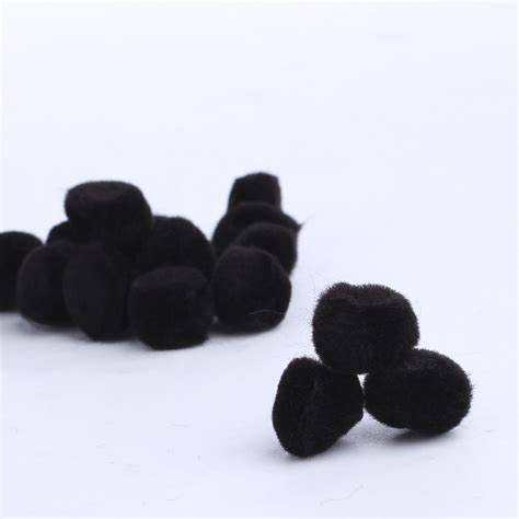 Black Craft Pom Poms - Craft Pom Poms - Kids Crafts - Craft Supplies