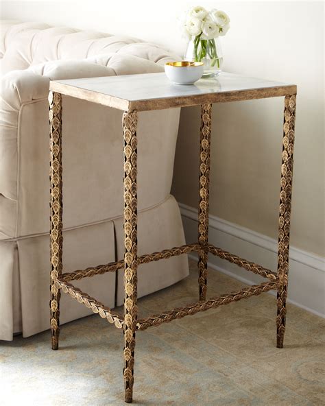 Marble-Top Side Table