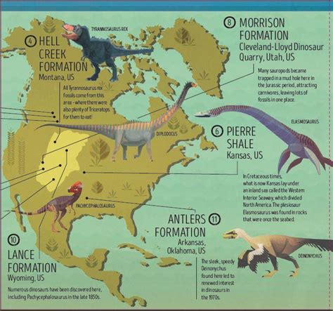 Dinosaur Map Of North America - Map