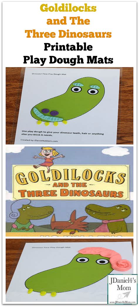 Goldilocks and the Three Dinosaurs Printable Play Dough Mats- These dinosaur mats are free to ...