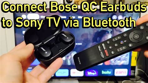 Bose QC & Sport Earbuds: How to Connect / Pair to Sony TV (Google TV) via Bluetooth - YouTube