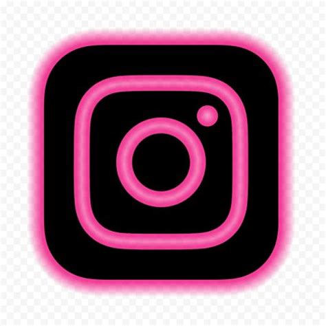 HD Aesthetic Pink & Black Neon Instagram Logo Icon PNG | Instagram logo ...