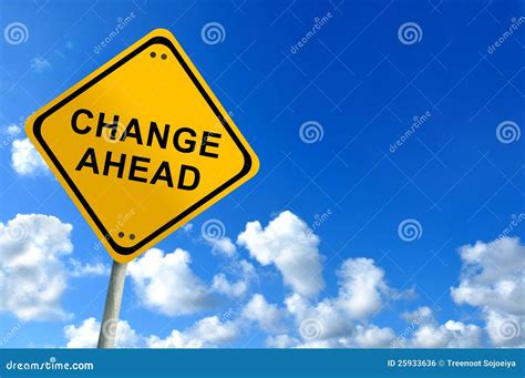 Change Ahead Sign Royalty Free Stock Image - Image: 25933636