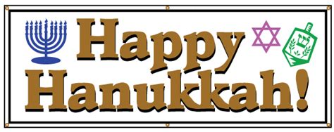 Buy our "Happy Hanukkah" banner from Signs World Wide