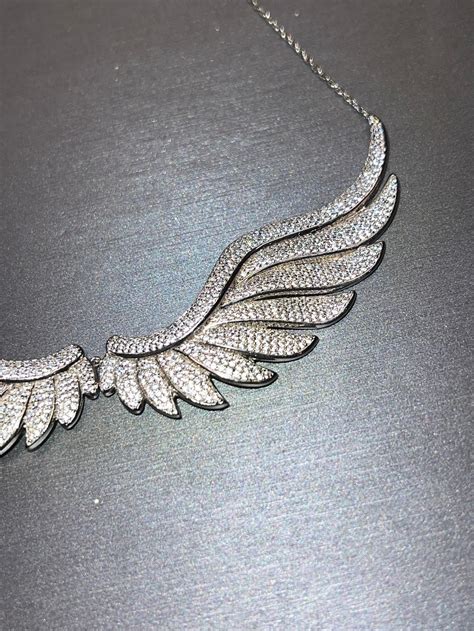 Angel Wings Necklace Sterling Silver - Etsy