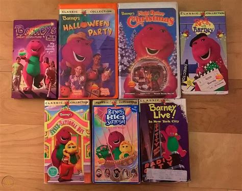 Barney Dinosaur Lot Talking Barney, Baby Bop Plush,Memory Game,VHS ...