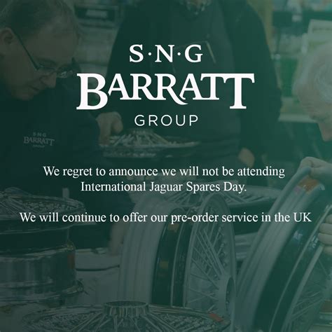 SNG Barratt - Update on International Jaguar Spares Day at...