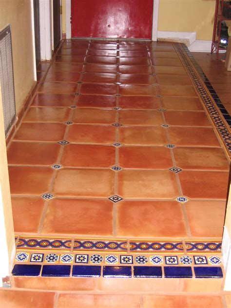 Mexican terracotta tile | Terracotta floor, Mexican tile stairs, Tile floor