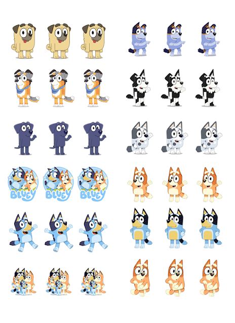 stickers de Bluey | Kits imprimibles para cumpleaños, Temas para fiestas infantiles, Fiesta de ...