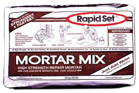 Rapid Set Mortar Mix From: CTS Cement Manufacturing Corp. | For Construction Pros