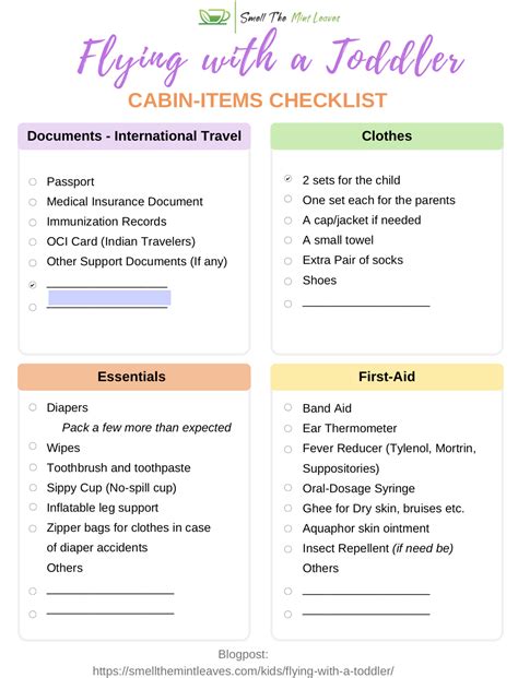 14 Tips for Flying with a Toddler + Checklist in PDF - Smell the Mint Leaves