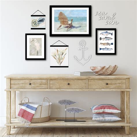 Framed Multimedia Gallery Wall Art Set - Shore of Tranquility | Wall ...