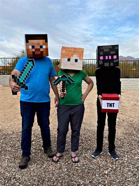 Minecraft Papercraft Steve Head Costume