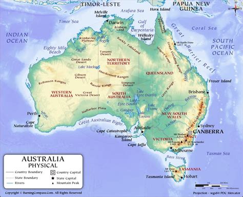 Australian Physical Map