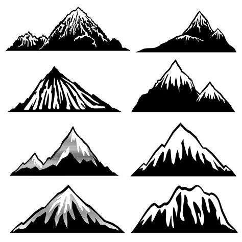 Cartoon Mountains Silhouette Vector Clipart Images Pictures | The Best ...