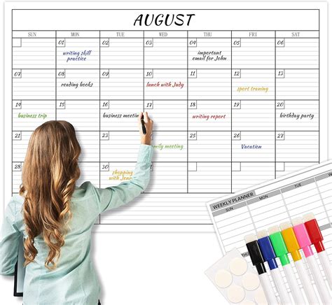 Amazon.com: Dry Erase Calendar for Wall - Large Dry Erase Calendar ...