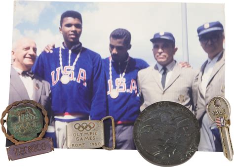 1960 Muhammad Ali Rome Olympics Medal and Badges from His Coach (4)