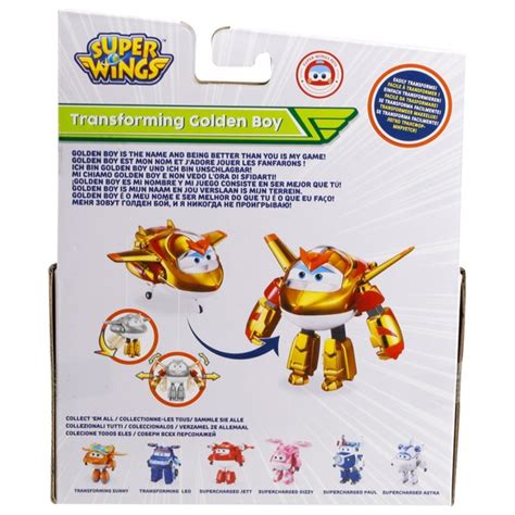 Super Wings 13cm Transforming Golden Boy | Smyths Toys Ireland