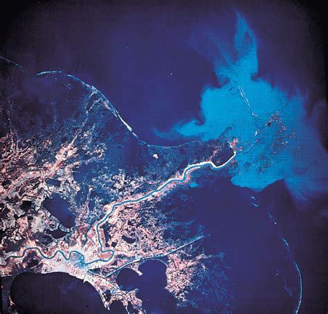 NASA Satellite image of the Mississippi River delta below New Orleans... | Download Scientific ...