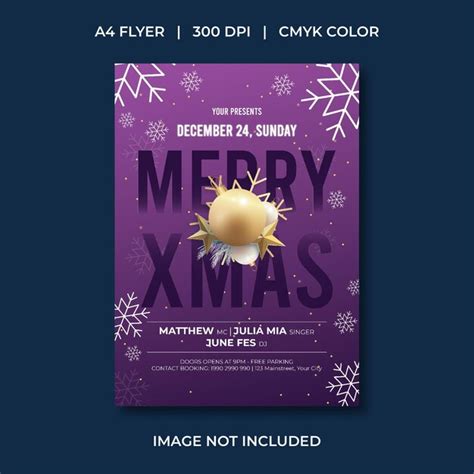 Premium Vector | Christmas party flyer