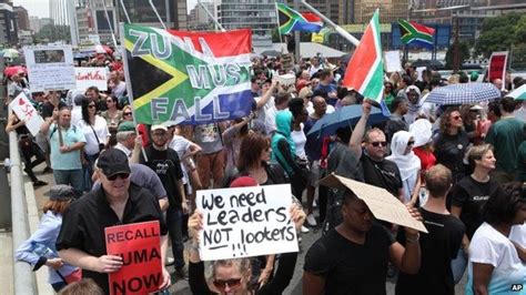 South Africa Zuma protests: 'The people have to stand up' - BBC News