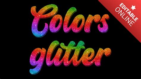 Multi Color Glitter Text Effect | Font Generator