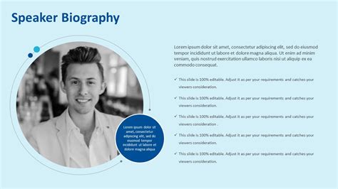 Speaker Biography PowerPoint Template | Biography Templates