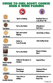 Girl Scout Cookie Beer & Wine Pairings (ABC--2021) Flier by Rachel McNally