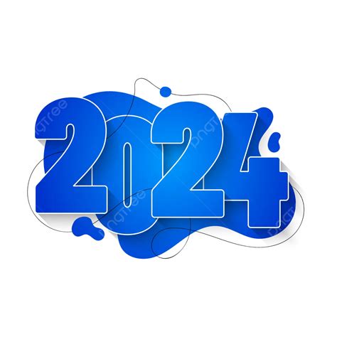 Blue Gradient 2024 Text Vector, Blue, Gradient, 2024 PNG and Vector ...