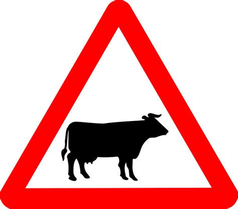 Cattle Crossing Sign