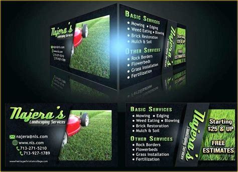 Lawn Care Business Card Templates Free Downloads Of Lawn Maintenance ...