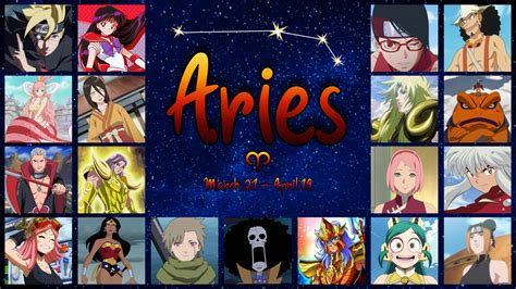 Anime characters with Aries zodiac sign by RainUnderMyEyes on DeviantArt