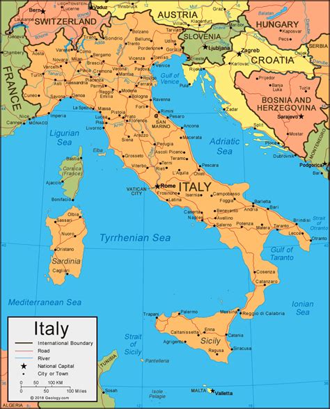 Italian Map Of Italy - Adella Kimberly