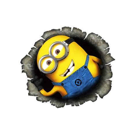 OTOKIT 3D Despicable Me Minions Cute Funny Cartoon Glue Sticker Car Decal Cover Waterproof ...