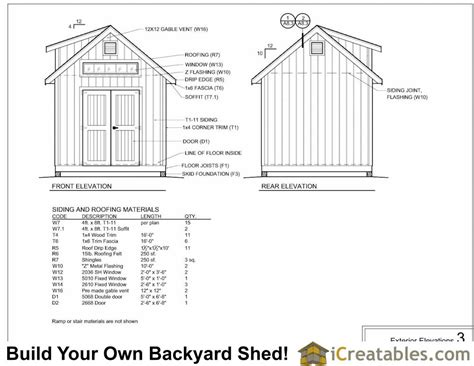 10x14 Shed Plans With Dormer | iCreatables.com
