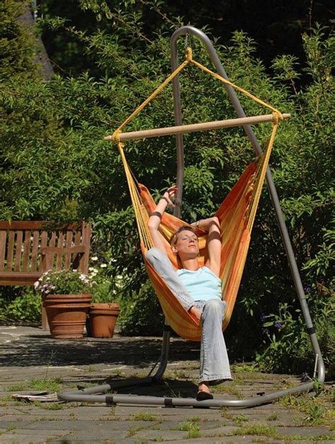 DIY Hammock Stand Can Save Your Budget | Hangstoel, Hangmatstandaard, Relax