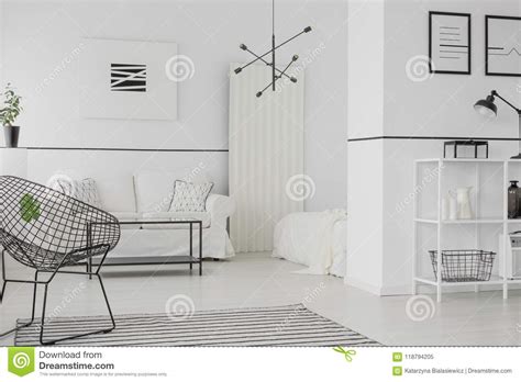 Modern black lamp stock image. Image of furniture, bedroom - 118794205