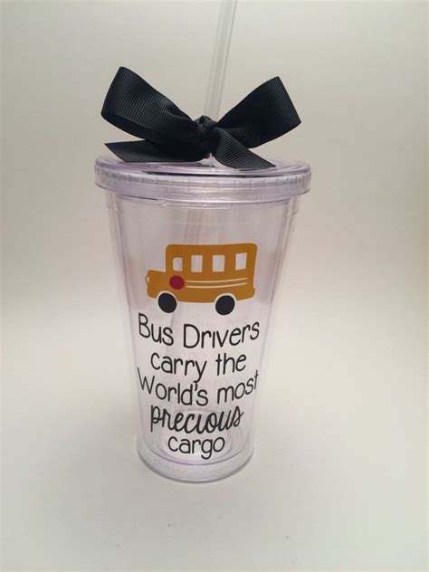 School Bus Driver Gift Bus Driver Tumbler by PrettyLittleVinyls School Bus Driver Gift Ideas ...