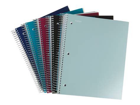 Staples 5-Subject Notebook 8.5" x 11" College Ruled 200 Sheets Asst Colors TR15761M - Walmart ...