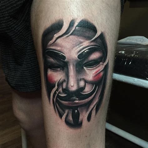 V for Vendetta Tattoo, Mask Tattoo, Guy Fawkes by jacques-pietersen on ...