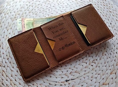 Mens personalized trifold wallet Custom trifold wallet for | Etsy ...