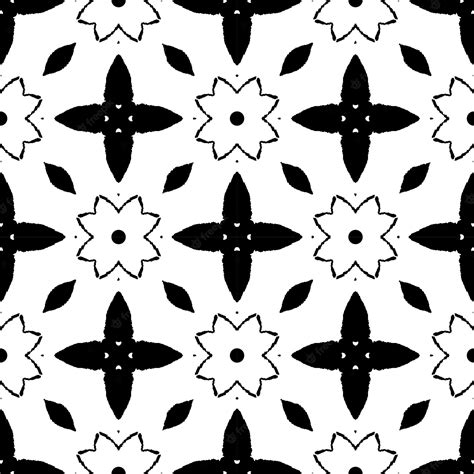 Premium Vector | Black and white pattern two colors seamless batik ...