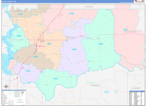 Maps of Bryan County Oklahoma - marketmaps.com