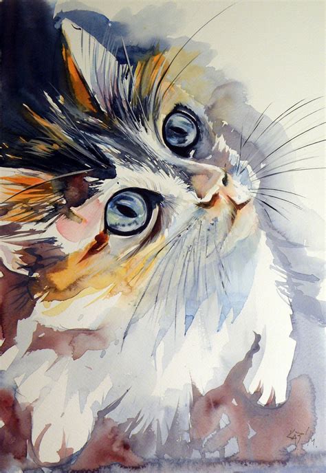 Little cat Painting | Art painting, Cat painting, Animal paintings