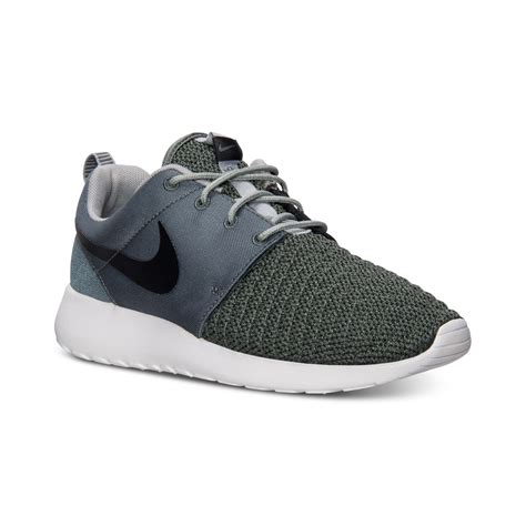 Nike Mens Roshe Run Premium Casual Sneakers From Finish Line in Gray ...