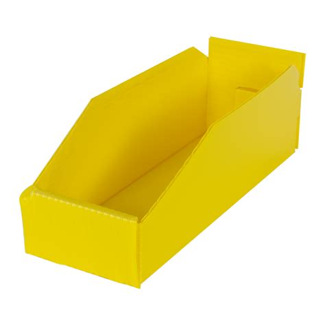 4" Wide Corrugated Plastic Bins for 12" Shelving 11-3/4" L x 4" W x 4" Hgt. | U.S. Plastic Corp.