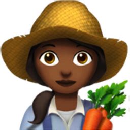 Woman Farmer: Medium-Dark Skin Tone Emoji (U+1F469, U+1F3FE, U+200D, U+1F33E)