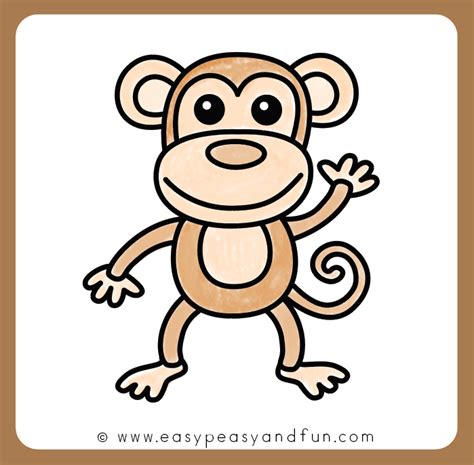 How to Draw a Monkey – Step by Step Drawing Guide | Monkey drawing easy ...